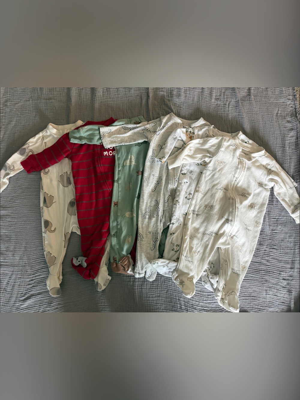 Baby Footed Pajama Sleepers - Mixed Prints